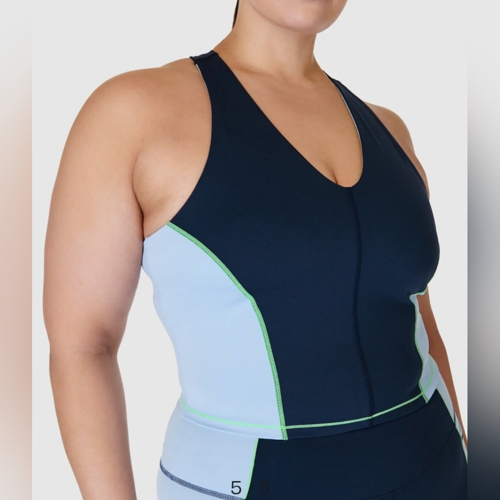 Large NWT SWEATY BETTY Power Racerback Tank Built-In Bra